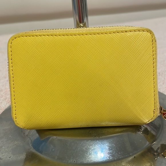 Salvatore Ferragamo Yellow Leather Coin Purse - Picture 2 of 12